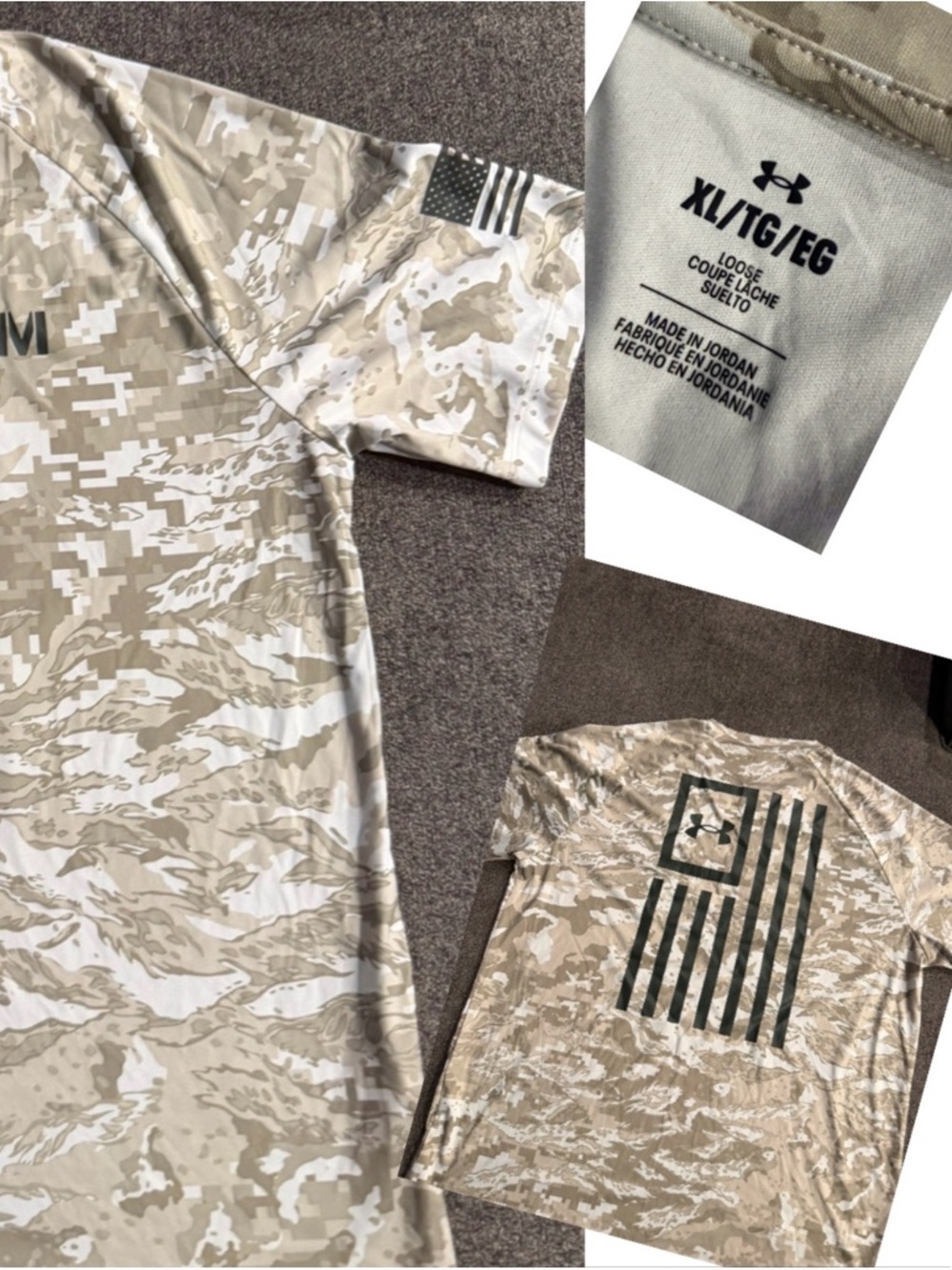 Under Armour Men’s Freedom Short-Sleeve Camo Shirt - Desert/Cream - Picture 2 of 2